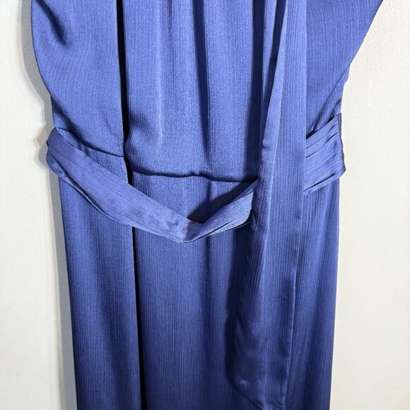 Sachin & Babi Kayla Crinkled Georgette Maxi Gown Women's 12 Deep Cobalt NWOT - Picture 10 of 16